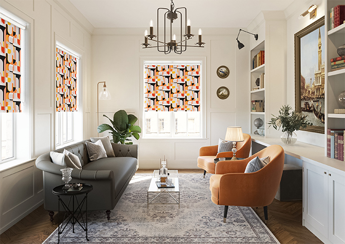 Archways, Orange - Twist&Fit Roller Blind - Image 8